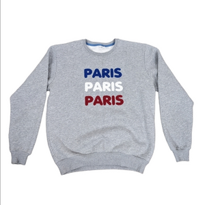 Paris Crew Neck Sweatshirt Grey Size Extra Large